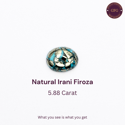 5.88 Carat Natural & Lab-certified Irani Firoza/Turquoise- GT 62760