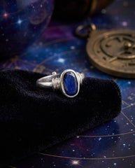 Neelam - Blue Sapphire (Thailand) Pure Silver Ring - Certified