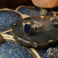 Neelam - Blue Sapphire (Thailand) Pure Silver Ring - Certified