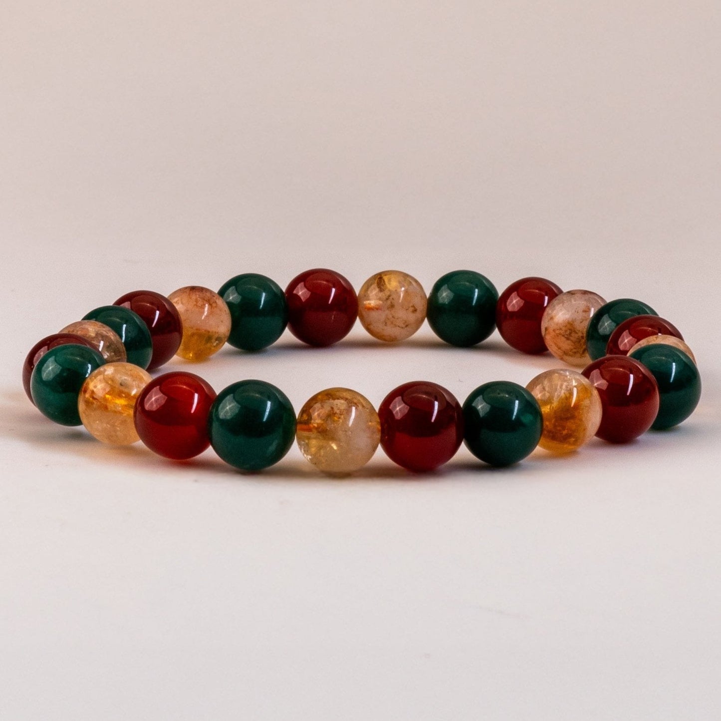 Career Bracelet - Jade, Carnelian & Citrine - 8mm