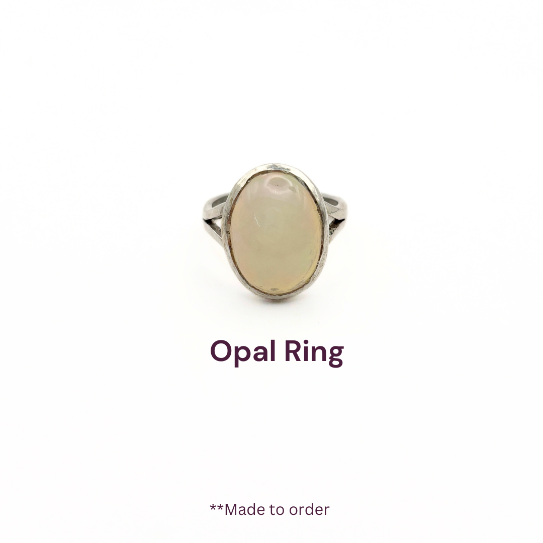 V-Band Euthopian Opal (High Fire) Pure Silver Ring - D1