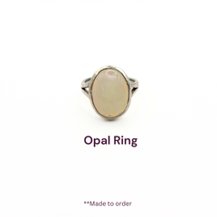 V-Band Euthopian Opal (High Fire) Pure Silver Ring - D1