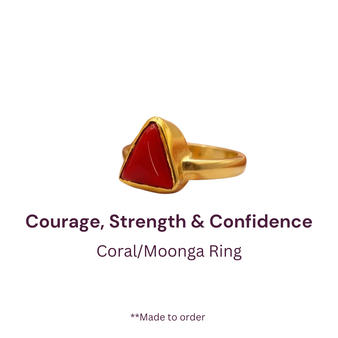 Munga Ring - Coral Ring - Panchdhatu (4-5 Ratti)