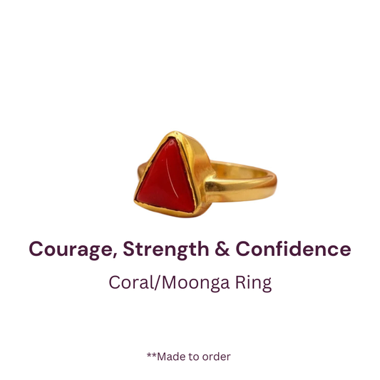 Munga Ring - Coral Ring - Panchdhatu (4-5 Ratti)