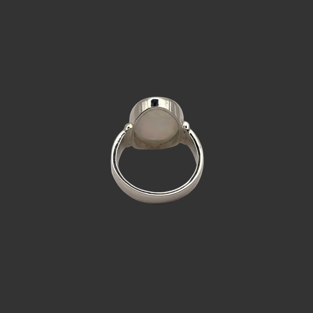 Euthopian Opal (High Fire) Pure Silver Ring - Natural & Certified