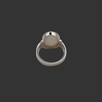 Euthopian Opal (High Fire) Pure Silver Ring - Natural & Certified