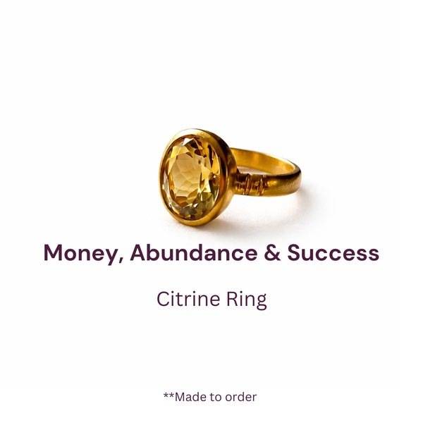 Natural Citrine Panchdhatu Ring Lab Certified (Pukhraj Substitute)