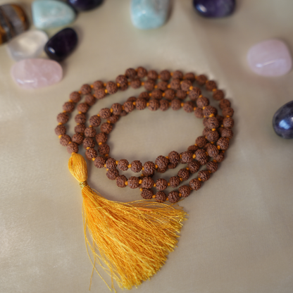 Panchmukhi Rudraksh Mala - Protection, Confidence & Calmness -  Original from Nepal Mountains