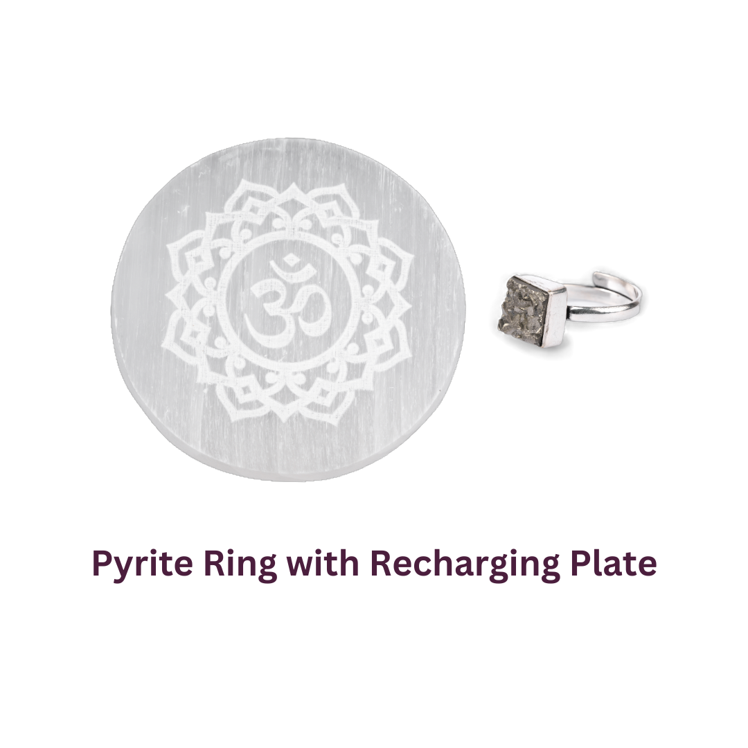 Pyrite Ring with Recharging Plate