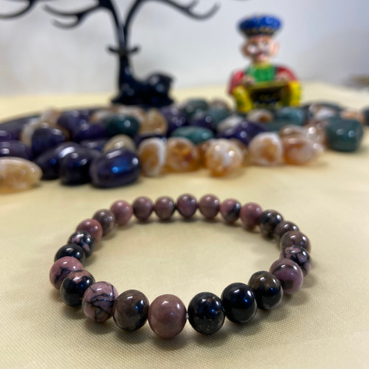 Forgiveness & Repair Bracelet - Rhodonite - 8mm