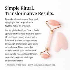 Rose Quartz Guasha Roller Set