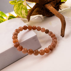 Government Job & Success - Natural Sunstone Bracelet - 8mm