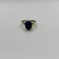 Lapis Lazuli Pure Silver Ring -D2 - Lab Tested & Certified