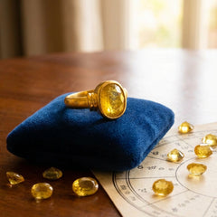 Natural Yellow Sapphire Pukhraj (Thailand) Panchdhatu Ring