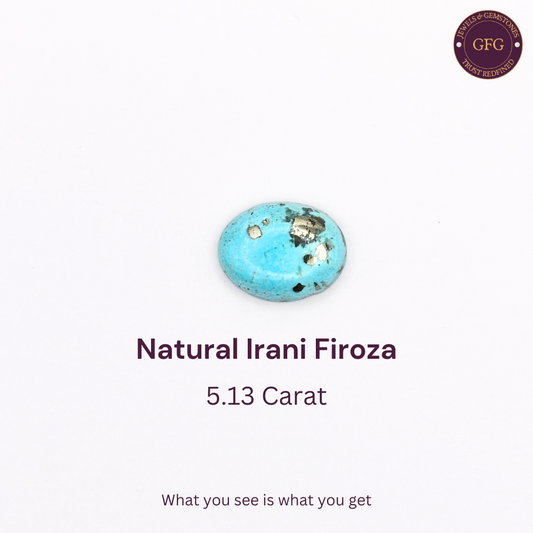 5.13 Ct. Natural & Lab-certified Irani Firoza/Turquoise- GT 5593