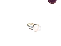 Rose Quartz Pure Silver Ring- Adjustable