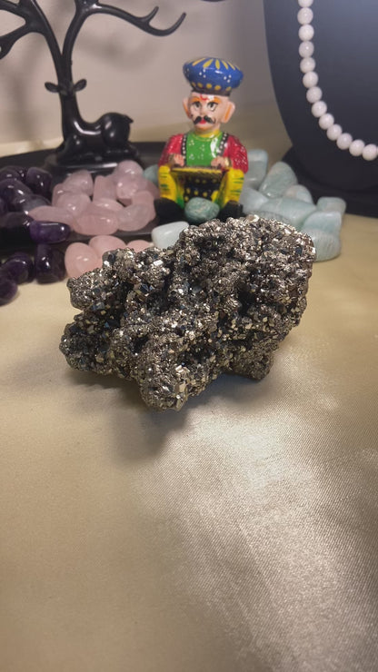 600gm Popular Quality Natural Pyrite Cluster Geode - Lab Certified