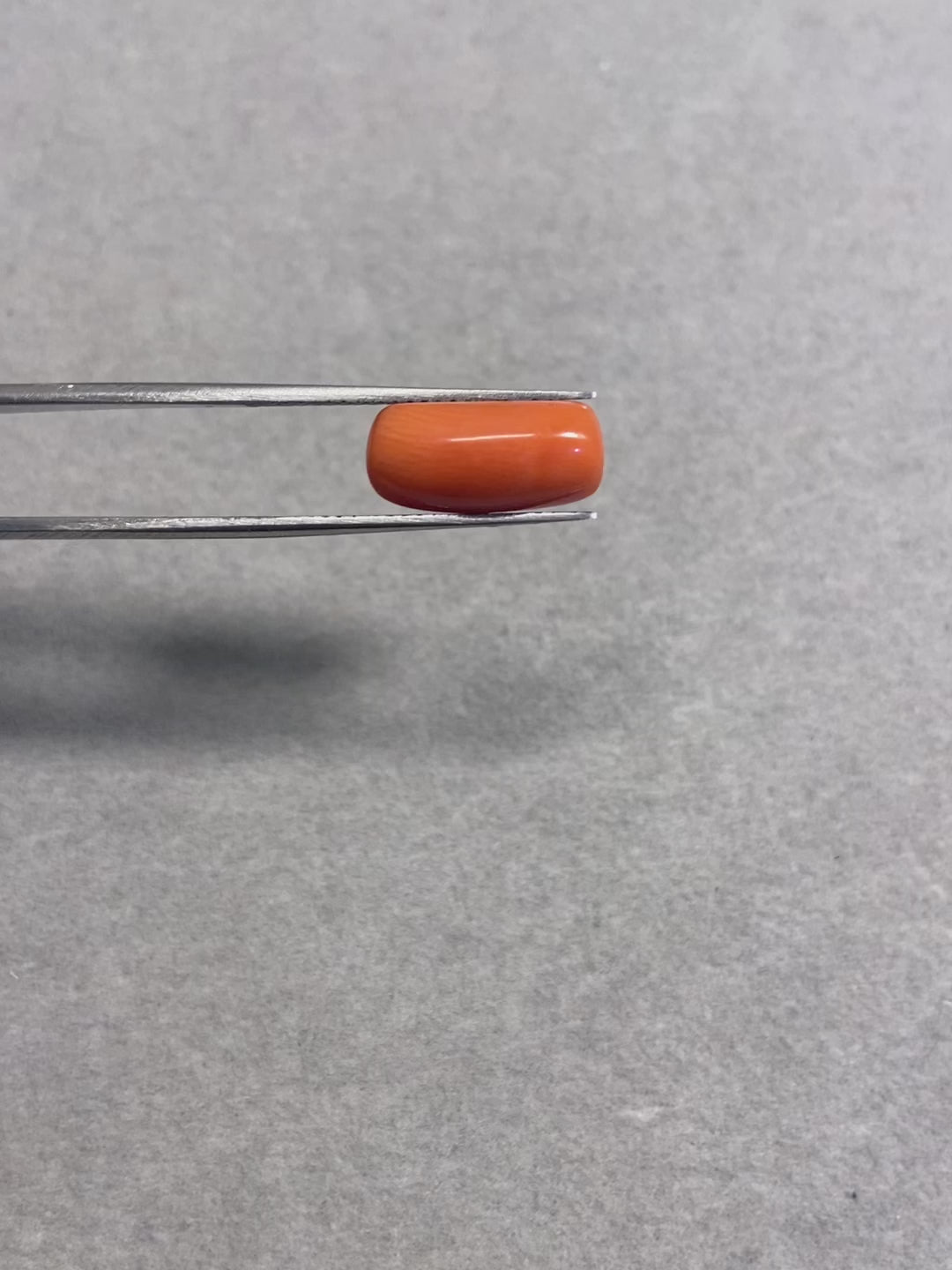 6.07 Carat Natural Red Coral Moonga Cylinder Shape - Lab Certified