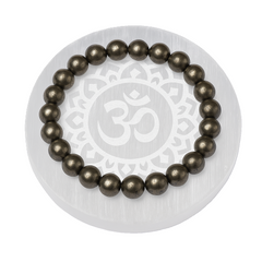Pyrite Bracelet & Ring with Recharging Plate